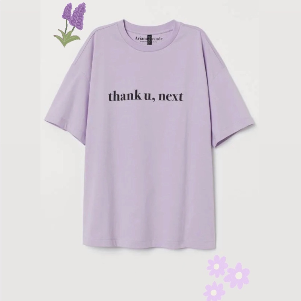 H&M “Thank You, Next” Ariana Grande T-shirt in Lavendar. Size: XS 🩰